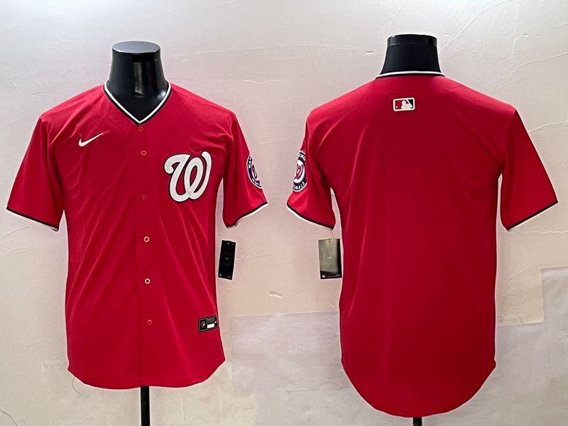 Men Washington Nationals Blank Red Game Nike 2025 MLB Jersey style 1